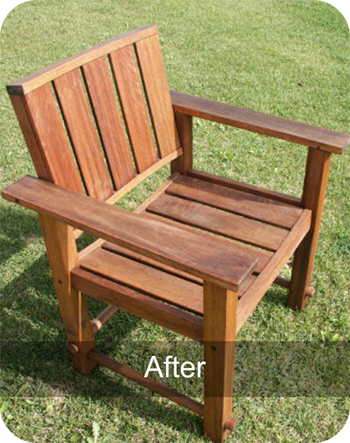 chair after powerwash outer banks