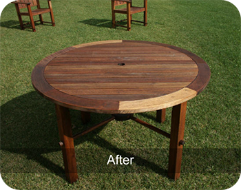 table after powerwash obx 3